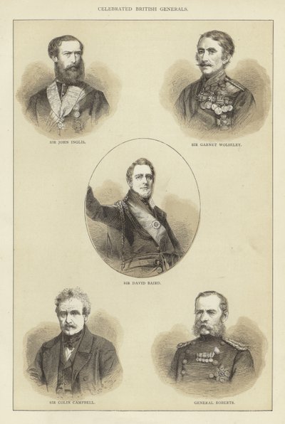 Celebrated British Generals by English School