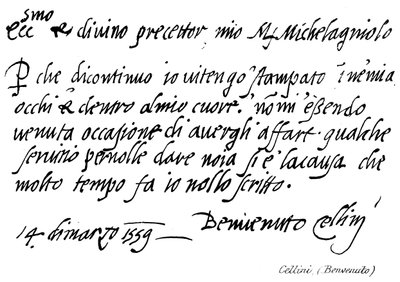 Benvenuto Cellini by English School
