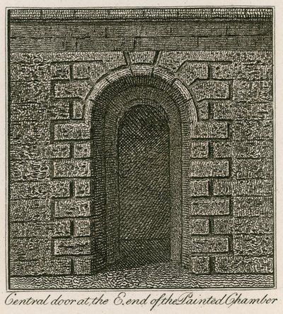 Central door at the east end of the Painted Chamber by English School