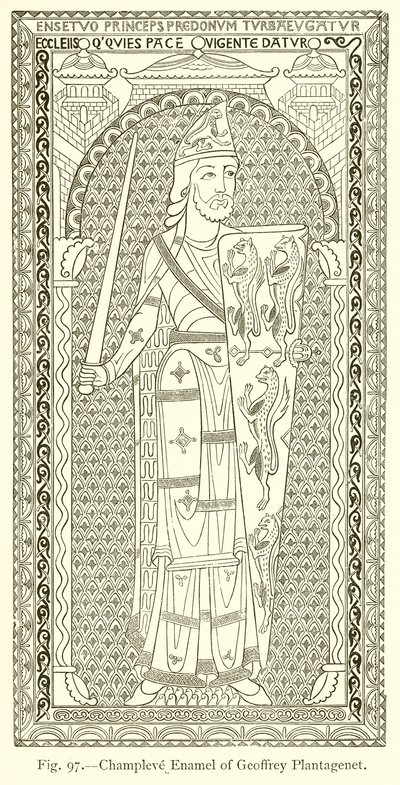 Champlevé Enamel of Geoffrey Plantagenet by English School