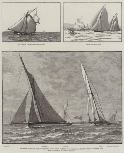 Channel Match of the New Thames Yacht Club, Southend to Harwich, starting from Southend Pier by English School