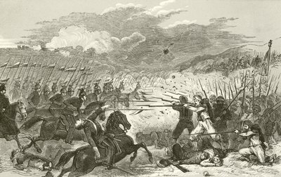 Charge of Prussian Lancers at Weissenburg by English School