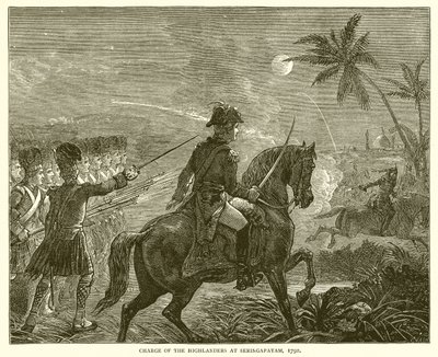 Charge of the Highlanders at Seringapatam, 1792 by English School