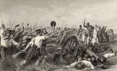 Charge of the Highlanders before Cawnpore under General Havelock, from 