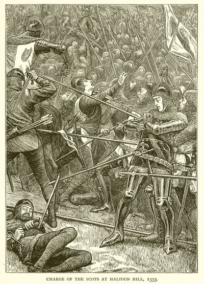 Charge of the Scots at Halidon Hill, 1333 by English School
