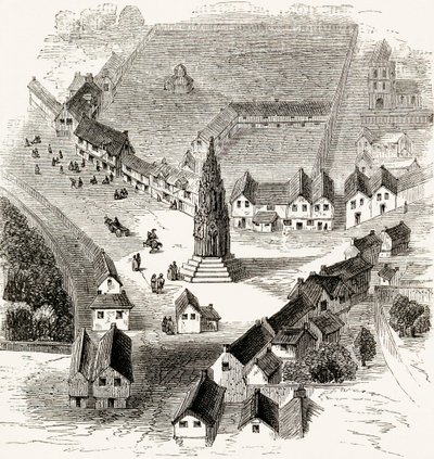 Charing Cross, London, in the 16th Century, c.1865 by English School