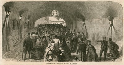 Charing Cross Station, London: Covered way leading to the platform by English School