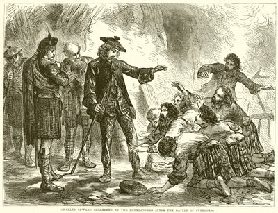 Charles Edward sheltered by the Highlanders after the Battle of Culloden by English School