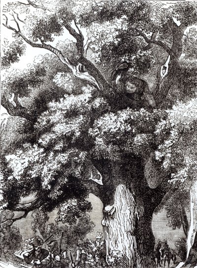 Charles II (1630-85) Hidden in the Oak Tree, 14th October 1651 by English School