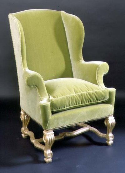Charles II Gilt Wing Chair, Late 17th Century by English School