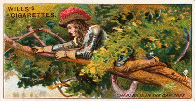 Charles II in the Oak Tree by English School