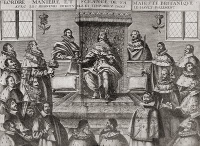 Charles I in the House of Lords in 1648, from 