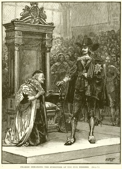 Charles demanding the Surrender of the Five Members by English School