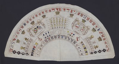 Chart Showing the Ranks and Heraldic Symbols of the British Aristocracy by English School