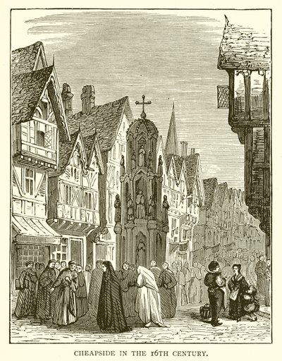 Cheapside in the 16th Century by English School