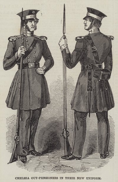 Chelsea Out-Pensioners in their New Uniform by English School