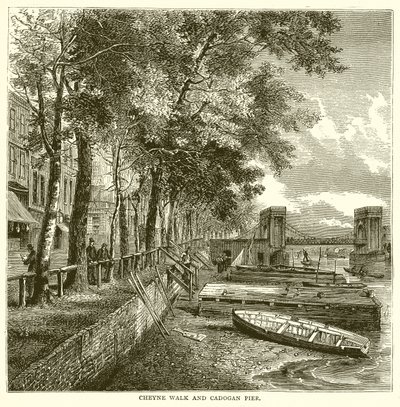 Cheyne Walk and Cadogan Pier by English School