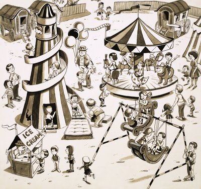 Children at the fair by English School