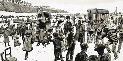 Children at the Seaside by English School