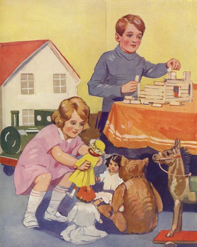 Children playing by English School