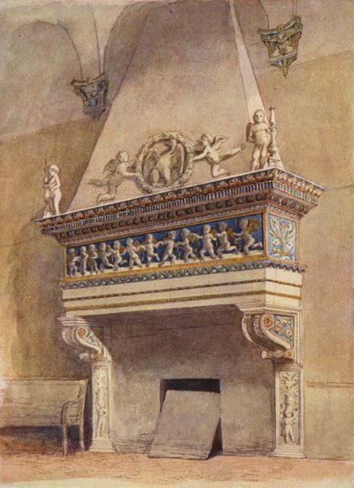 Chimney-piece delle Agneli, Ducal Palace, Urbino, Italy by English School