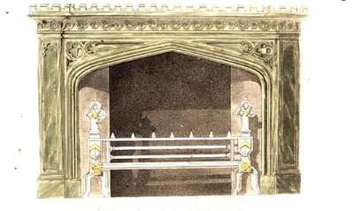 Chimney-piece of Mona marble, plate 94 from Ackermann