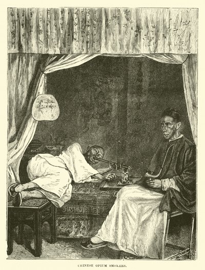 Chinese Opium Smokers by English School