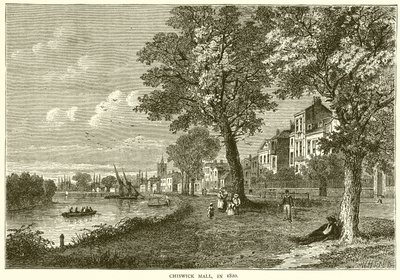 Chiswick Mall, in 1820 by English School