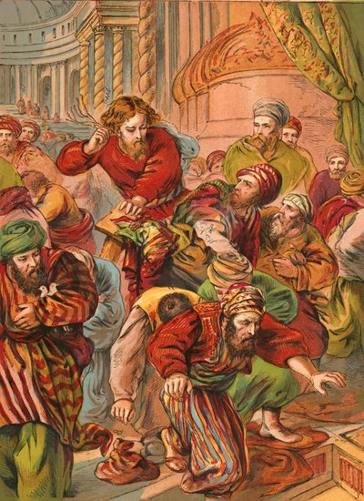 Christ Cleanseth the Temple by English School