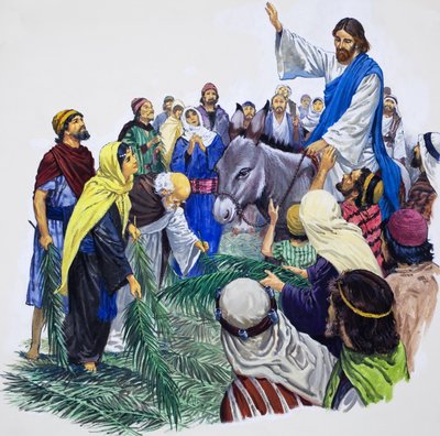 Christ Entering Jerusalem by English School