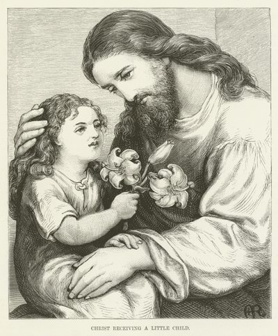 Christ Receiving a Child by English School