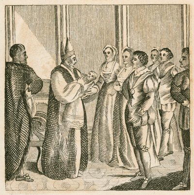 Christening of Princess Elizabeth, daughter of King Henry VIII by English School