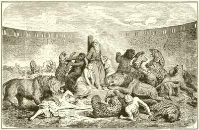 Christian Martyrs in the Arena by English School