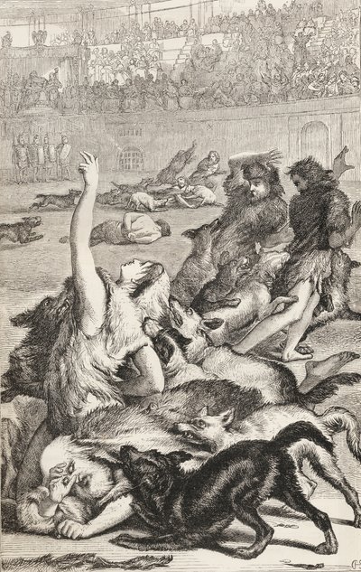 Christian Martyrs in the Roman Arena, c.1865 by English School