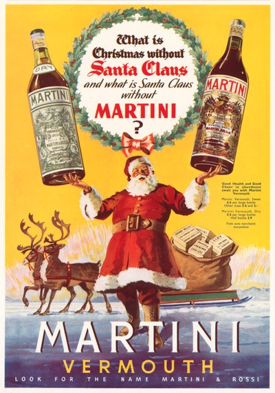 Christmas advertisement for Martini vermouth by English School