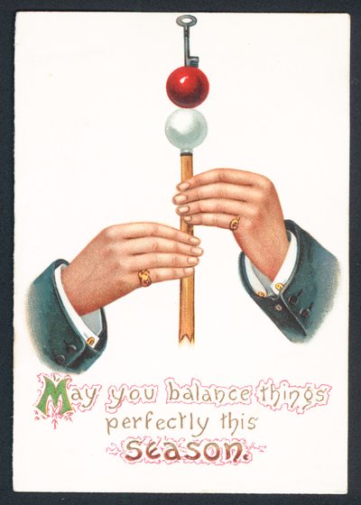 Christmas card - May you balance things perfectly this season by English School