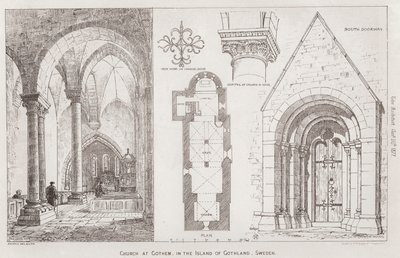 Church at Gothem, in the Island of Gothland, Sweden by English School
