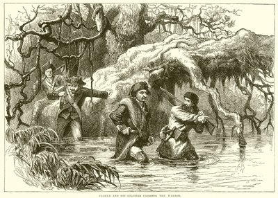 Clarke and his soldiers crossing the Wabash by English School