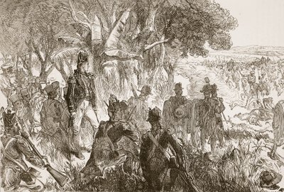Clive at Plassey, Illustration from Cassell
