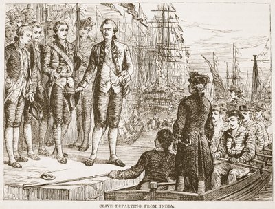 Clive Departing from India, Illustration from Cassell