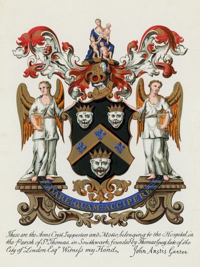 Coat of Arms of the Hospital in the Parish of St Thomas, Southwark by English School