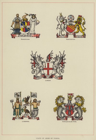 Coats of Arms of Towns by English School