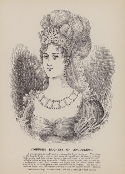Hairstyle Duchess of Angouleme by English School