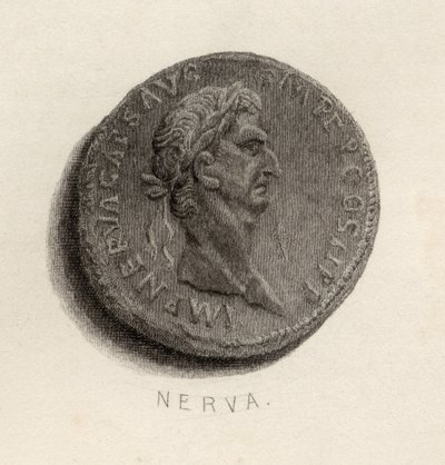 Coin from the time of Nerva Caesar Augustus by English School