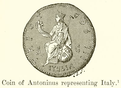 Coin of Antoninus Representing Italy by English School