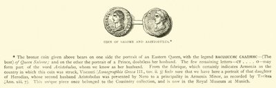 Coin of Salome and Aristobulus by English School