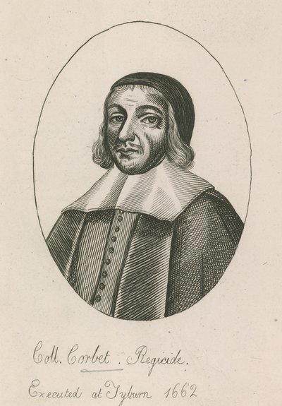 Coll Corbet, Regicide, executed at Tyburn, 1662 by English School