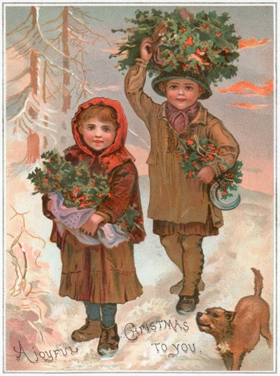Collecting Holly in the Snow by English School