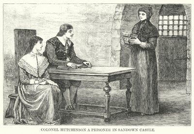 Colonel Hutchinson a prisoner in Sandown Castle by English School