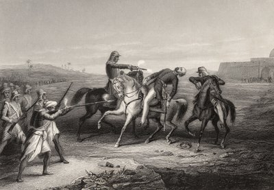 Colonel John Platt killed by the mutineers at Mhow, 1st July 1857, from 
